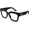 Image de Gucci Femme Gucci GG1549O 001 Montures optiques Acétate Noir Transparent Carré