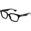 Image de Gucci Femme Gucci GG1536O 001 Montures optiques Injecté Noir Transparent Cat Eye