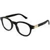 Image de Gucci Homme Gucci GG1503O 001 Montures optiques Acétate Noir Transparent Ronde