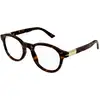 Image de Gucci Homme Gucci GG1503O 002 Montures optiques Acétate La Havane Transparent Ronde