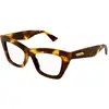 Image de Bottega Veneta Femme Bottega Veneta BV1215O 005 Montures optiques Acétate Havane Transparent Cat Eye
