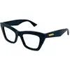Image de Bottega Veneta Femme Bottega Veneta BV1215O 006 Montures optiques Acétate Bleu Transparent Cat Eye
