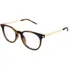 Image de SAINT LAURENT Unisex SAINT LAURENT SL 683/F 002 Montures optiques Acétate Havane Transparent Ronde
