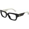 Image de Gucci Femme Gucci GG1666O 005 Montures optiques Acétate Noir Transparent Cat Eye