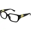 Image de Gucci Femme Gucci GG1694OA 001 Montures optiques Injecté Noir Transparent Carré