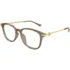 Image de Gucci Femme Gucci GG1745OA 002 Montures optiques Acétate Marron Transparent Ronde