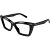 Image de SAINT LAURENT Femme SAINT LAURENT SL 657 OPT 001 Montures optiques Acétate Noir Transparent Cat Eye
