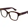 Image de Gucci Femme Gucci GG1340O 008 Montures optiques Injecté La Havane Transparent Carré