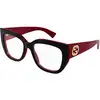 Image de Gucci Femme Gucci GG1846O 003 Montures optiques Acétate Noir Transparent Papillon
