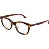Image de Gucci Femme Gucci GG1864O 002 Montures optiques Acétate La Havane Transparent Carré