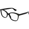 Image de Gucci Femme Gucci GG1816O 005 Montures optiques Acétate Noir Transparent Carré