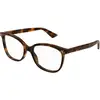 Image de Gucci Femme Gucci GG1816O 006 Montures optiques Acétate Havane Transparent Carré