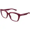 Image de Balenciaga Femme Balenciaga BB0062O 008 Montures optiques Acétate Rouge Transparent Cat Eye