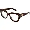 Image de Gucci Femme Gucci GG1847O 004 Montures optiques Acétate Havane Transparent Cat Eye