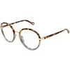 Image de Chloé Femme Chloé CH0308O 003 Montures optiques Bio-injecté La Havane Transparent Ronde