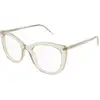 Image de SAINT LAURENT Femme SAINT LAURENT SL 778 004 Montures optiques Acétate Beige Transparent Cat Eye
