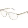 Image de SAINT LAURENT Unisex SAINT LAURENT SL 812 008 Montures optiques Acétate Beige Transparent Carré
