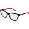Image de Gucci Femme Gucci GG1989O 001 Montures optiques Acétate Noir Transparent Cat Eye
