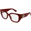 Image de Gucci Femme Gucci GG1952O 003 Montures optiques Acétate Bordeaux Transparent Papillon