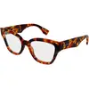 Image de Gucci Femme Gucci GG2008O 001 Montures optiques Acétate La Havane Transparent Papillon