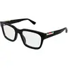Image de Gucci Homme Gucci GG1961O 001 Montures optiques Acétate Noir Transparent Carré