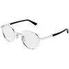 Image de Gucci Homme Gucci GG1963O 001 Montures optiques Métal Argent Transparent Ronde
