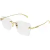 Image de Gucci Femme Gucci GG1938O 001 Montures optiques Métal Or Transparent Carré