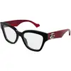 Image de Gucci Femme Gucci GG1424O 013 Montures optiques Acétate Noir Transparent Ronde