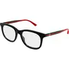 Image de Gucci Femme Gucci GG1990O 005 Montures optiques Acétate Noir Transparent Carré