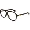Image de Bottega Veneta Unisex Bottega Veneta BV1417O 002 Montures optiques Acétate La Havane Transparent Pilote