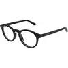 Image de Bottega Veneta Homme Bottega Veneta BV1420O 001 Montures optiques Acétate Noir Transparent Ronde