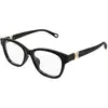 Image de Chloé Femme Chloé CH0336OA 001 Montures optiques Acétate Noir Transparent Cat Eye