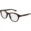 Image de Gucci Homme Gucci GG2083O 002 Montures optiques Acétate La Havane Transparent Ronde