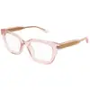 Image de Gucci Femme Gucci GG2067OL 007 Montures optiques Acétate Rose Transparent Carré