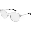Image de Gucci Femme Gucci GG2049O 003 Montures optiques Métal Argent Transparent Papillon