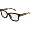 Image de Gucci Homme Gucci GG2071OL 002 Montures optiques Acétate La Havane Transparent Carré