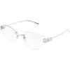 Image de Balenciaga Femme Balenciaga BB0489O 001 Montures optiques Métal Argent Transparent Cat Eye