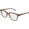 Image de Gucci Homme Gucci GG2131O 011 Montures optiques Acétate Marron Transparent Carré