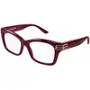 Image de Balenciaga Femme Balenciaga BB0472O 004 Montures optiques Acétate Bordeaux Transparent Carré