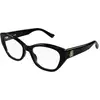 Image de Balenciaga Femme Balenciaga BB0481O 005 Montures optiques Acétate Noir Transparent Cat Eye