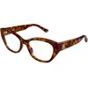Image de Balenciaga Femme Balenciaga BB0481O 006 Montures optiques Acétate La Havane Transparent Cat Eye