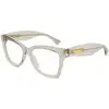 Image de Bottega Veneta Femme Bottega Veneta BV1459O 003 Montures optiques Acétate Beige Transparent Papillon
