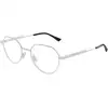 Image de Bottega Veneta Unisex Bottega Veneta BV1468O 002 Montures optiques Métal Argent Transparent Ronde