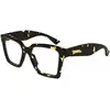 Image de Bottega Veneta Femme Bottega Veneta BV1458O 002 Montures optiques Acétate La Havane Transparent Carré