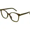 Image de SAINT LAURENT Femme SAINT LAURENT SL M162 005 Montures optiques Acétate Marron Transparent Ronde