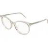 Image de SAINT LAURENT Femme SAINT LAURENT SL 891 004 Montures optiques Acétate Beige Transparent Cat Eye