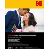 Image de KODAK Ultra Premium Photo Paper - Papier Photo Brillant, Pack de 25 Feuilles, Format A4 (21x29,7cm), 280g/m², Impression Jet d'Encre, Idéal pour Albums et Cadres - Neuf