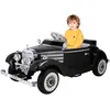 Image de Voiture électrique pour enfants Mercedes Benz Oldtimer Retro Klassiker , batterie 12V & 2 modes de conduite , mode parents-enfants & fonction musique , noir