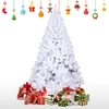 Image de Jiubiaz Arbre de Noël Arbre artificiel Arbre de décoration Arbre de Noël Aiguilles de sapin intérieur/extérieur 210cm Blanc