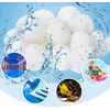 Image de Yakimz 2100g Filter Balls 700g remplacent 25 kg de sable de filtration, boules de filtration pour piscine, pompe de filtration- Blanc